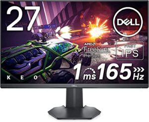 dell g2722hs ips 27 inch 165hz gaming monitor - (fhd) full hd 1920 x 1080p, led lcd display, amd freesync premium and nvidia g-sync compatible, hdmi, displayport, thin bezel - black
