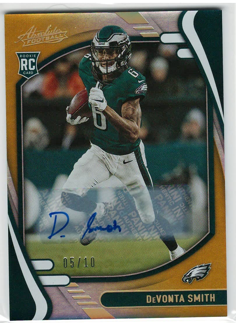 2021 Panini Absolute DeVonta Smith Gold Autograph SP Rookie Card #'d /10