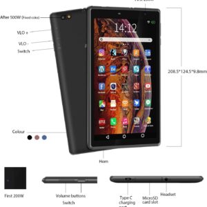 AOYODKG Android Tablet 8 inch 3GB RAM + 32GB ROM | 128GB Expandable, WiFi Tablet PC 1280X800 HD IPS Display, Quad-Core Bluetooth GPS Tablets