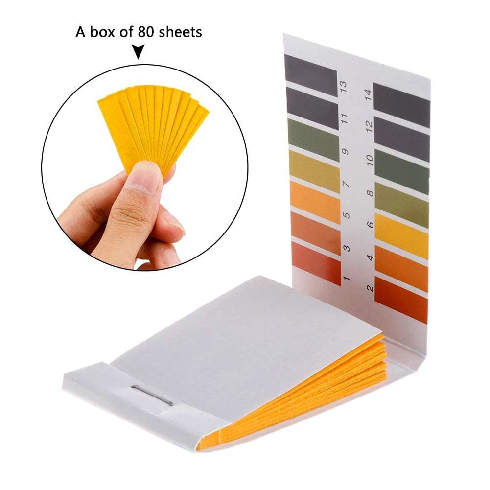 Utoolmart pH Test Paper, 320PCS Full Range 1-14 Litmus Paper pH Soap Making Testing Strips for Water Saliva Urine Soil, Drinks, 4 Packs