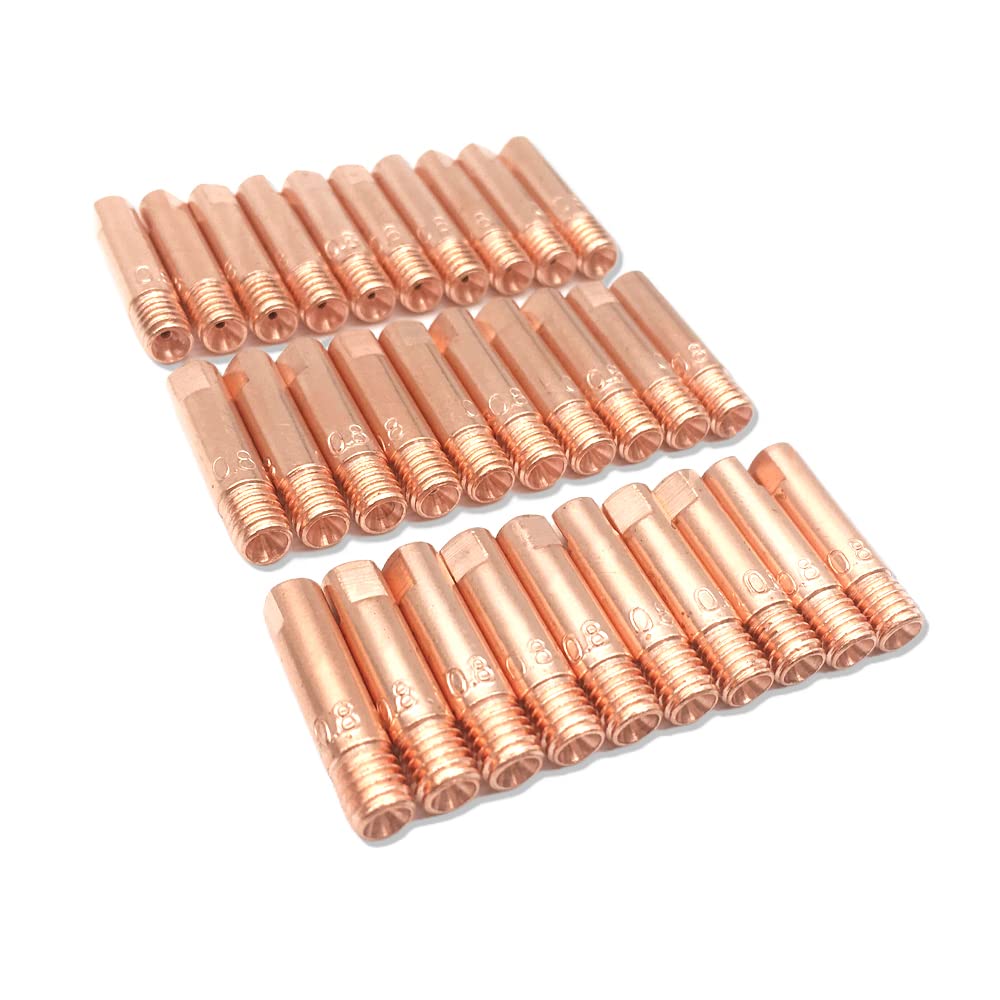 Copper Contact Tips .035'' / .030'' 30-pk Mig Welding Torch 11-30 Accessories for 15AK MIG/MAG Welding Torch MIG Guns (0.030'')