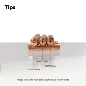 Copper Contact Tips .035'' / .030'' 30-pk Mig Welding Torch 11-30 Accessories for 15AK MIG/MAG Welding Torch MIG Guns (0.030'')