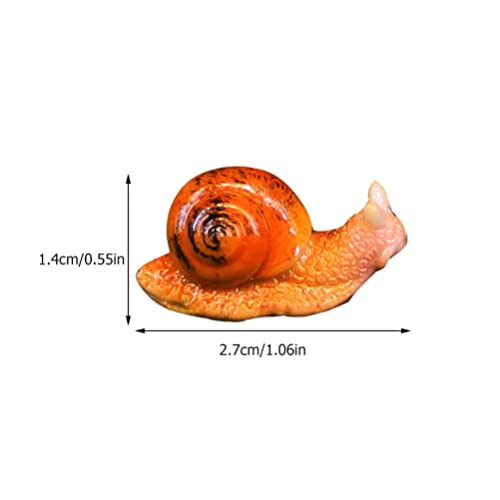 10pcs Snail Miniature Animal Figurine Ornament Tiny Snails Statues Bonsai Aquarium Decorations Micro Landscape Mini Snail Figures for DIY Micro Landscape Decors