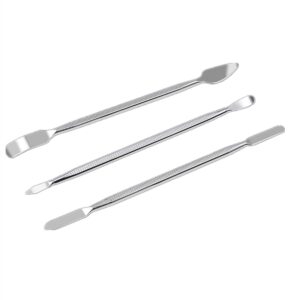 3pcs metal spudger set mobile phone opening repair pry tool double-ended stainless steel thin pry bar disassemble hand tool kit for electronics, cell phone, laptop,tablets,ipad and other device