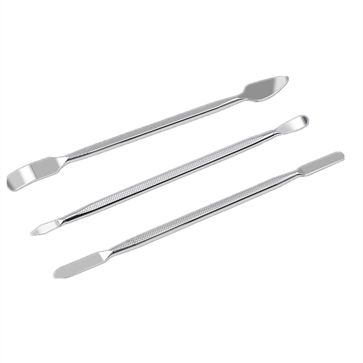 3pcs Metal Spudger Set Mobile Phone Opening Repair Pry Tool Double-ended Stainless Steel Thin Pry Bar Disassemble Hand Tool Kit for Electronics, Cell Phone, Laptop,tablets,ipad and Other Device
