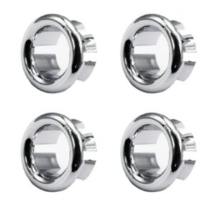 4 pack overflow drain cover, sink overflow ring, kitchen bathroom sink hole round overflow cover,kitchen bathroom basin trim bath chrome overflow cover rings insert cap