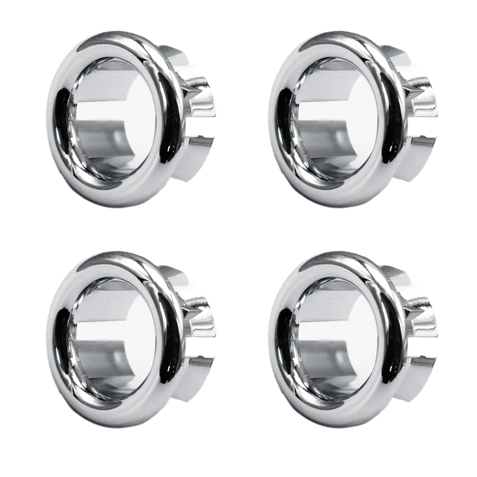 4 Pack Overflow Drain Cover, Sink Overflow Ring, Kitchen Bathroom Sink Hole Round Overflow Cover,Kitchen Bathroom Basin Trim Bath Chrome Overflow Cover Rings Insert Cap