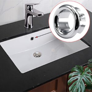 4 Pack Overflow Drain Cover, Sink Overflow Ring, Kitchen Bathroom Sink Hole Round Overflow Cover,Kitchen Bathroom Basin Trim Bath Chrome Overflow Cover Rings Insert Cap