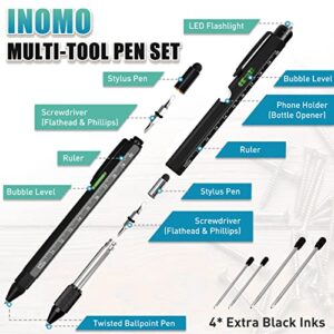 INOMO Stocking Stuffers Gifts for Men, 2Pc 9 in 1 Multi-Tool Pen Set, Cool Gadgets for Men, Unique Christmas Gifts for Men, Gifts for Dad, Grandpa, Boyfriend, Husband, Dad Gifts from Daughter