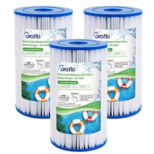puroflo type b pool filter 29005e/59905e for intex easy set pool, pool filter b for above ground pools compatible with intex type b pool filter and poolpure type b filter cartridge for pools, 3 pack