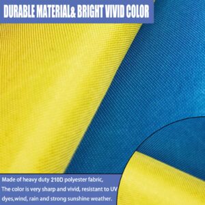 Double Sided Ukraine Flag 2x3 ft Outdoor- Ukrainian National Flags Heavy Duty 210D Polyester with Brass Grommets