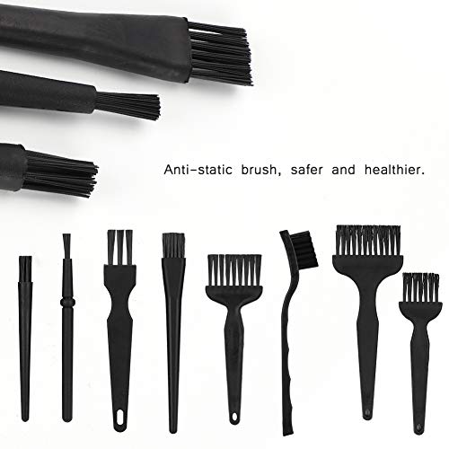 8pcs Mobile Phone Computer Brush, Safe Anti Static Brush Set Detailing Cleaning Tool for Mobile Phone Tablet PCB BGA Repair Work