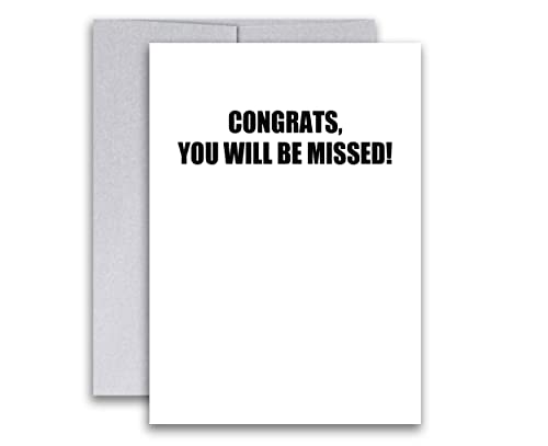 Co-Worker Goodbye Card Coworker Leaving Greeting Card Colleague Congrats 5x7 inches w/Envelope