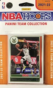 milwaukee bucks 2021 2022 hoops factory sealed 6 card team set with giannis antetokounmpo plus