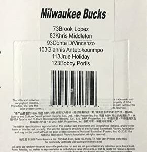 Milwaukee Bucks 2021 2022 Hoops Factory Sealed 6 Card Team Set with Giannis Antetokounmpo Plus