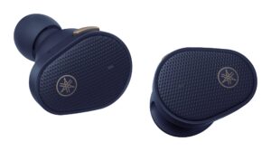 yamaha tw-e5b true wireless earbuds, bluetooth headphones, premium sound, cvc clear voice capture, ambient sound, ipx5 water resistant for sport (blue)
