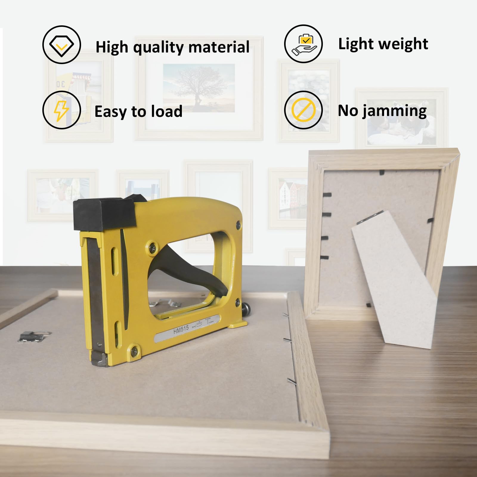 QUTUNI Point Driver for Picture Framing, Picture Frame Stapler Framing Point Driver with 1000 Points for Artist Framing Paintings and Pictures