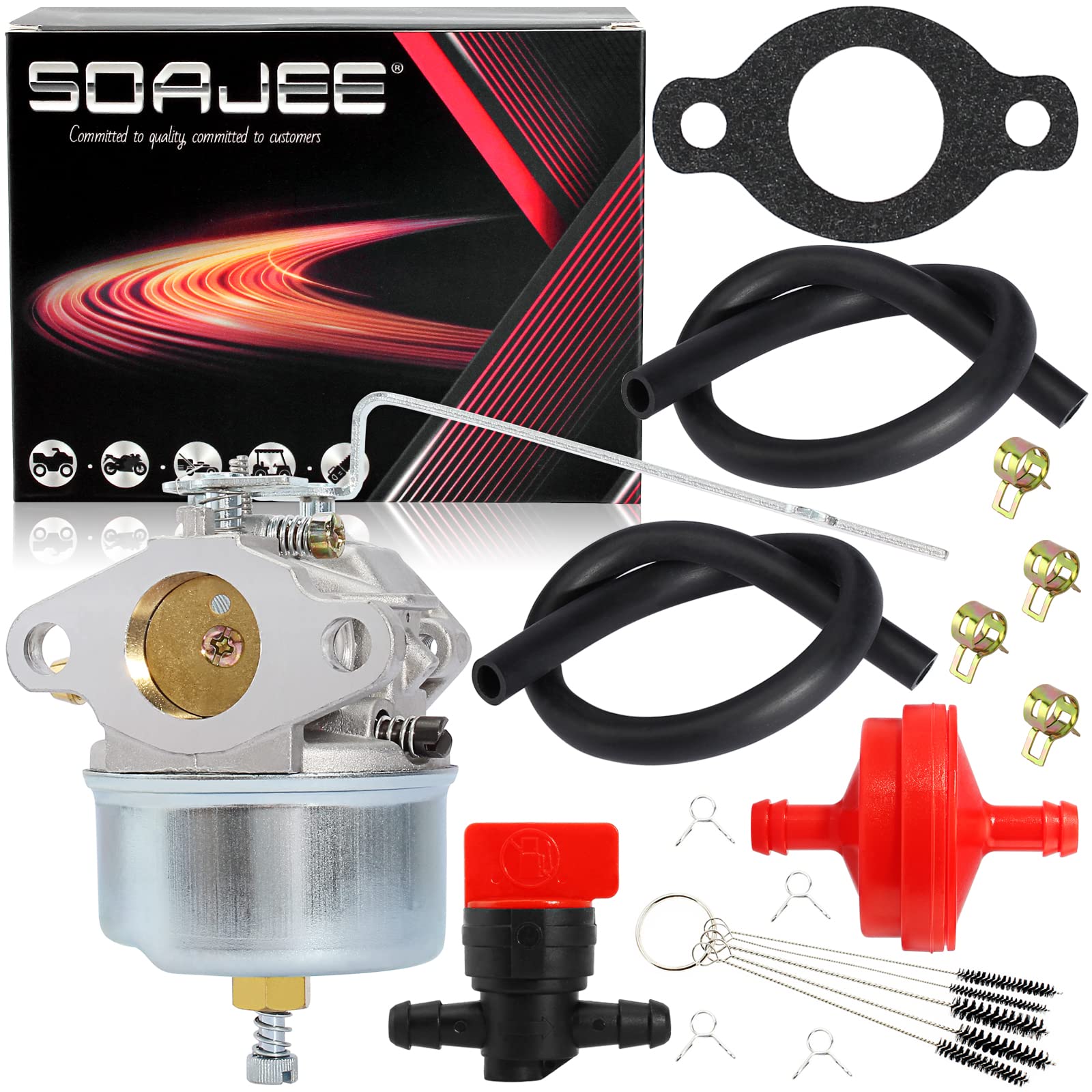 SOAJEE Carburetor Compatible with Tecumseh 631979 632351 632695 HM70 HM80 917289362 917289480 917289560 917289570 917289600 917289610 917289630 917289640 917289910 4-Cycle Horizontal Engine