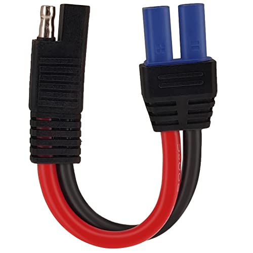 Yeebline 10 AWG SAE to EC5 Cable, 15cm EC5 Female Plug Connector to SAE Power Automotive Adapter Cord Wire for Car Motor Solar Panel Battery Charges