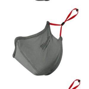 3 PACK Milwaukee 2-Layer Performance Face Mask —One Size (Grey)