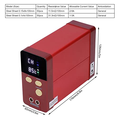 Adjustable Pulse Spot Welder, Aluminum Alloy Shell Portable Battery Welding Machine AT MT Trigger Mode Self Cooling for Soldering Hardware Parts(U.S. regulations)