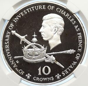 1979 1979 turks and caicos 10yr prince charles proof a 10 crowns pf 68 ultra cameo ngc