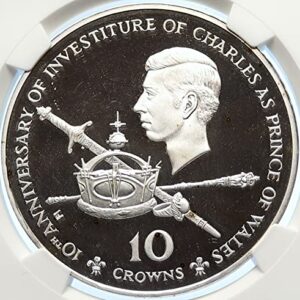 1979 1979 TURKS AND CAICOS 10Yr Prince Charles Proof A 10 Crowns PF 68 ULTRA CAMEO NGC