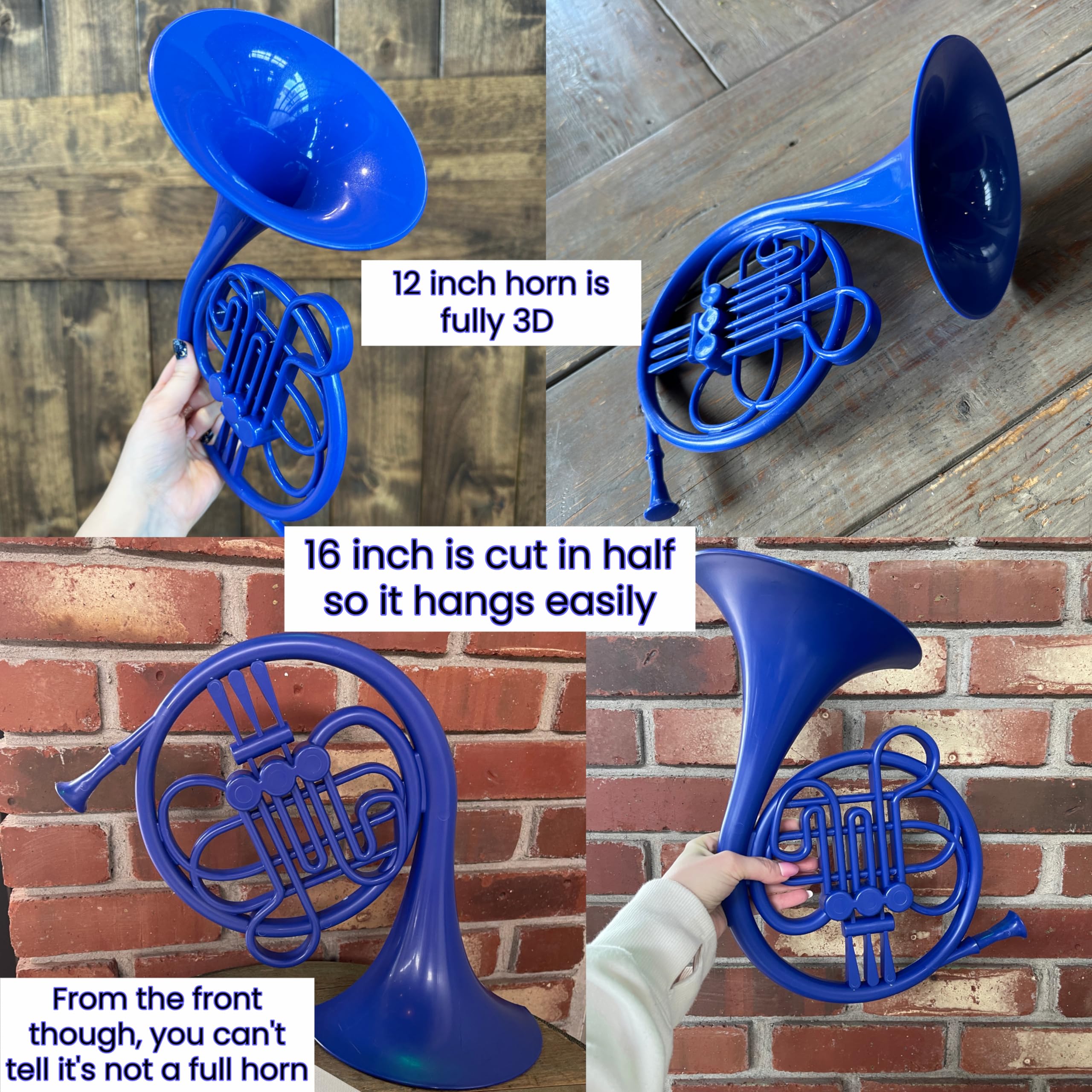 Blue French Horn/HIMYM/Prop Replica/Proposal Prop/Pop Culture Reference (16 in Wall Hanging)