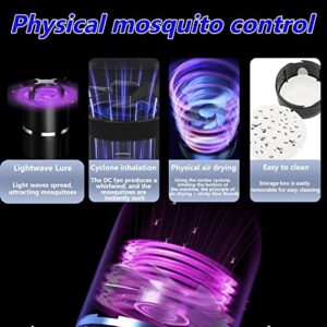 Indoor Insect Trap Non-Zapper Fruit Fly Traps Catcher & Mosquito Killer, Flies, Gnat, Moth, Bug-Zapper Traps with Bug Light, Strong Suction & Sticky Glue Boards, Black