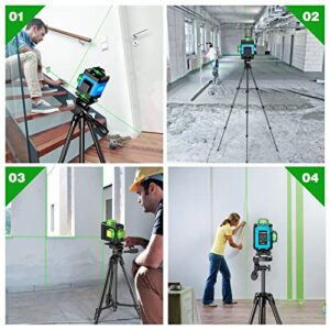 Elikliv Laser Level Tripod with Carry Bag, Elikliv Lightweight Adjustable Aluminum Alloy Tripod Stand for Rotary and Line Lasers (Support 1/4 Mounting Thread)