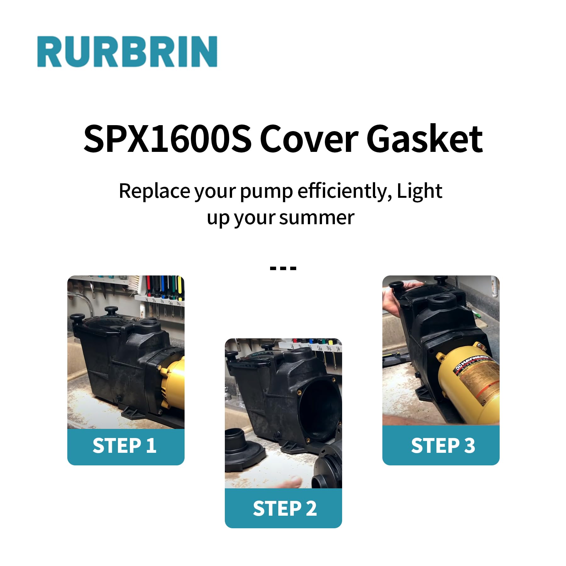 (2/Pack) SPX1600S Cover Gasket Compatible with Hayward SuperPump Model SP1600X Series Kit, O-177 Lid Gasket