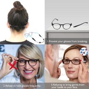 ANYGIFT Glasses Strap for Kids 7-10 inch,2 Holes Eyeglasses Straps & Ear Grips Anti Slip Glasses Ear Grip for Eye Glass Sunglasses Sports(2pcs 10 inch)