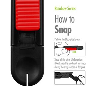 FantastiCAR Snap Off Retractable Box Cutter Utility Knife with Soft Material or Metal Handle Grip, Simple Blade Change and Auto-lock Design, for Heavy Duty Jobs (9mm and 18mm)