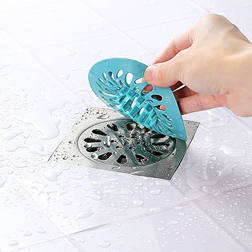 Mcles 4 Pack Silicone Drain Hair Catcher, Kitchen Sink Strainer, Drain Protectors,Hair Catcher Shower Drain Cover, Bathroom Shower Sink Stopper, Drain Cover Hair Trap, Easy to Install and Clean
