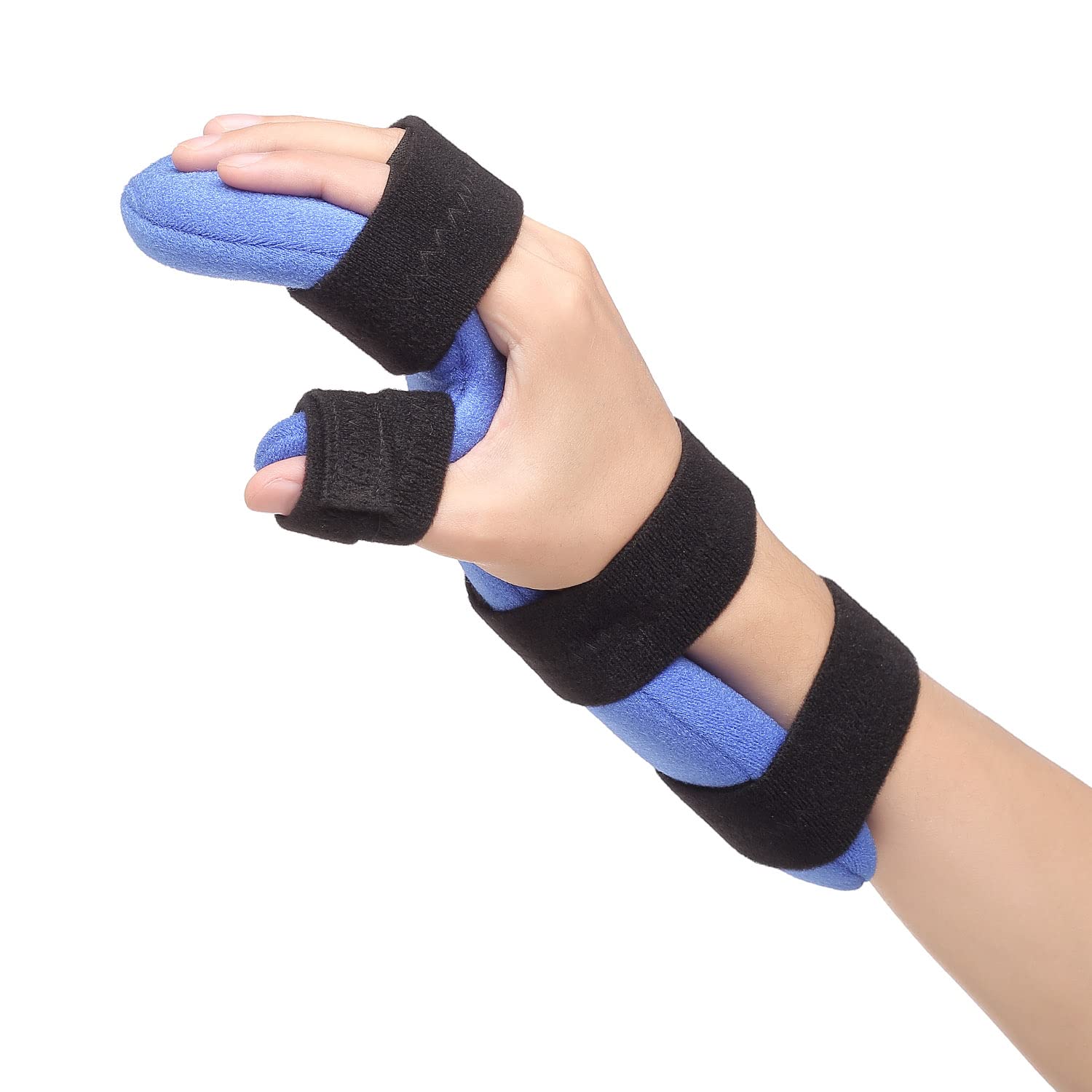 Scurnhau Resting Hand Splint, Functional Hand Brace, Wrist & Finger Night Immobilizer, Hand Support for Tendinitis, Arthritis, Carpal Tunnel Syndrome, Stroke Hand, Fit for Left and Right Hand-S/M