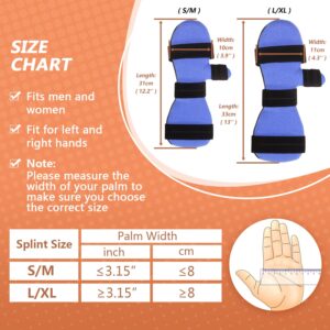 Scurnhau Resting Hand Splint, Functional Hand Brace, Wrist & Finger Night Immobilizer, Hand Support for Tendinitis, Arthritis, Carpal Tunnel Syndrome, Stroke Hand, Fit for Left and Right Hand-S/M