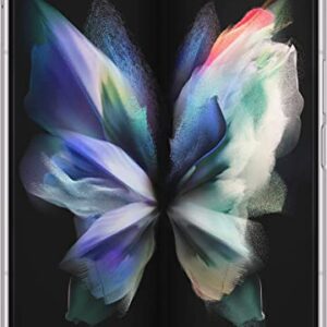 Samsung Galaxy Z Fold3 Fold 3 5G T-Mobile Locked Android Cell Phone US Version Smartphone Tablet 2-in-1 Foldable Dual Screen Under Display Camera - (Renewed) (256GB, Phantom Silver)