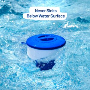 Floating Chlorine Dispenser for Spas and Personal Pools, Fits 1" Tablets - Mini Pool Chlorine Floater with Adjustable Flow Vents Balanced Chemical Dispenser [1" Tablet Capacity] 5" Diameter Floater
