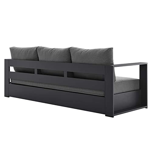 Modway Tahoe Outdoor Patio Powder-Coated Aluminum Sofa, Gray Charcoal