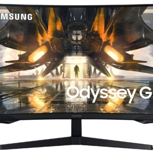 SAMSUNG 32" Odyssey G55A QHD 165Hz 1ms FreeSync Curved Gaming Monitor with HDR 10, Futuristic Design for Any Desktop, LS32AG550ENXZA