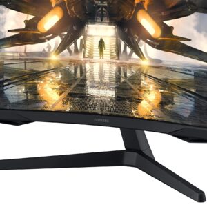 SAMSUNG 32" Odyssey G55A QHD 165Hz 1ms FreeSync Curved Gaming Monitor with HDR 10, Futuristic Design for Any Desktop, LS32AG550ENXZA