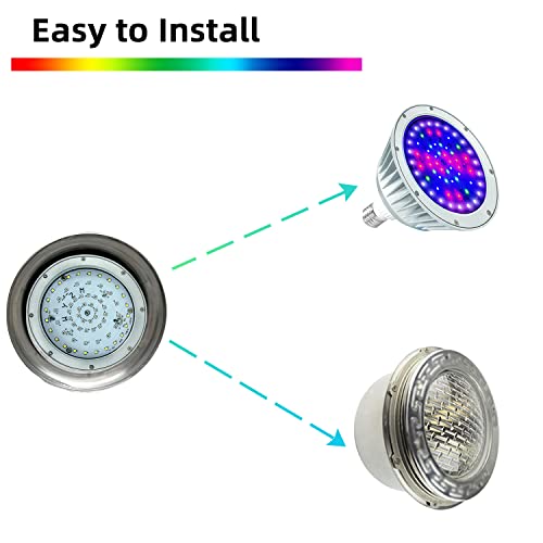 Yusosaif Color Changing LED Pool Lights for Inground Pool,120V 40W Waterproof,LED Replacement for 500W Pentair and Hayward Fixture, Pool Light Bulb