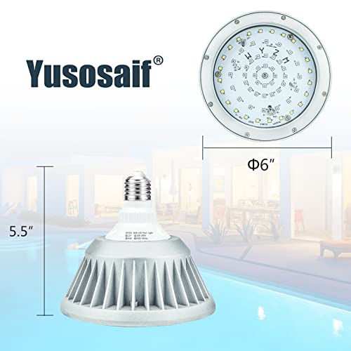 Yusosaif Color Changing LED Pool Lights for Inground Pool,120V 40W Waterproof,LED Replacement for 500W Pentair and Hayward Fixture, Pool Light Bulb