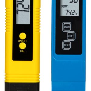 pH Meter and TDS, EC, Temperature Meter (Accuracy: pH: ±0.1, TDS: ±2-5%, EC: ±2-5%, Temp.: ±0.1°C) | for Water, Hydroponics, Aquariums, Pools & Spas, Soil, Brewing, Aquaculture, Kombucha, etc.