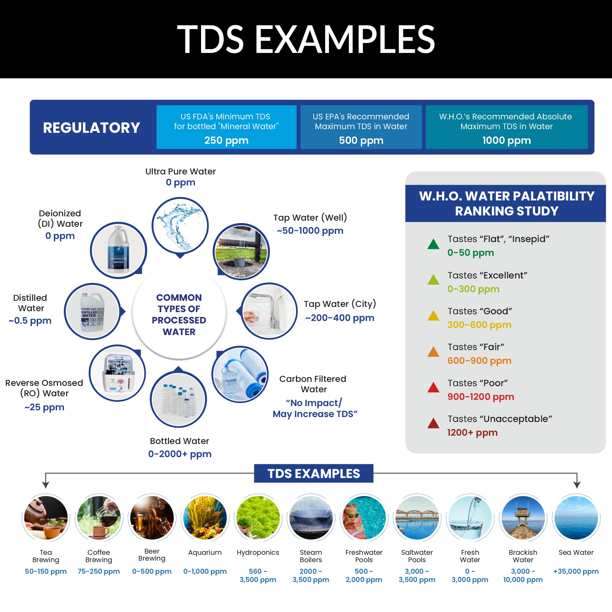 pH Meter and TDS, EC, Temperature Meter (Accuracy: pH: ±0.1, TDS: ±2-5%, EC: ±2-5%, Temp.: ±0.1°C) | for Water, Hydroponics, Aquariums, Pools & Spas, Soil, Brewing, Aquaculture, Kombucha, etc.