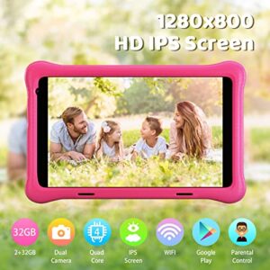 OLEXEX Kids Tablet 8 inch Tablet for Kids 4000 mAh 2GB RAM 32GB ROM HD 1280 * 800 Tablet Kids with WiFi, Bluetooth, Dual Camera, Parental Control