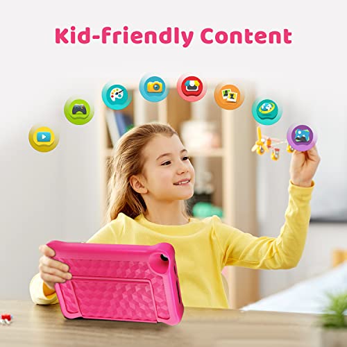 OLEXEX Kids Tablet 8 inch Tablet for Kids 4000 mAh 2GB RAM 32GB ROM HD 1280 * 800 Tablet Kids with WiFi, Bluetooth, Dual Camera, Parental Control