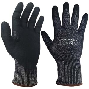 work formula 2 pack snug fit cut resistant gloves sheet metal handling, glass cutting, box cutting, wood working, hvac (medium)