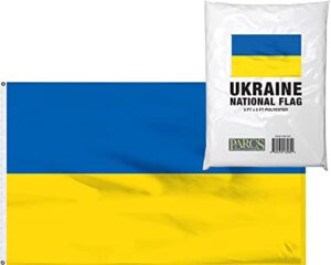 ukraine flag f3x5-ukr 3 x 5-ft ukrainian national flag, polyester with brass grommets, blue, yellow