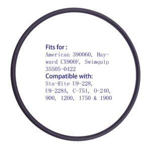 RURBRIN CX900F 0-240 Tank Lid O-Ring for Hayward Star-Clear Plus U9-228A C751 C900 C1200 C17502 Pool Cartridge Filter (2PCS)